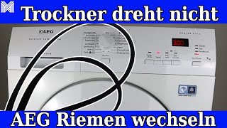 AEG Lavatherm Trockner Riemen wechseln  AEG Trockner dreht sich nicht  Wäsche wird nicht trocken [upl. by Pan808]