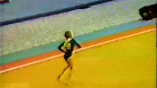 1986 BEL Gym Masters gymnastics Oksana Averkova floor ex [upl. by Houlberg]