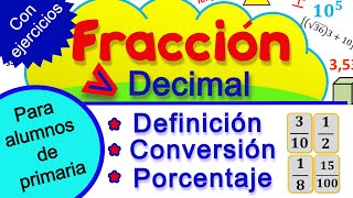 Fracción decimal con ejercicios [upl. by Nosreip733]