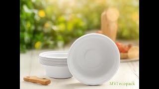 Biodegradable Bagasse 350ml Round Bowl [upl. by Hermine]