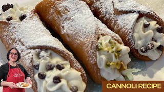 Cannoli Recipe  Cannoli Siciliani  How to make Cannoli at home [upl. by Yrad]