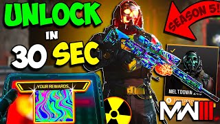 How to UNLOCK the NEW MW3 ☢️NUKE SKIN☢️ RARE quotSuper Slickquot CAMO Unlock  Season 5 Rebirth NUKE [upl. by Ariajay]