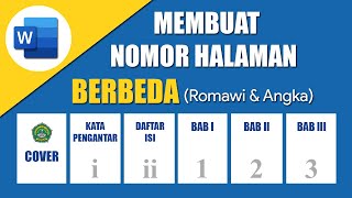 Cara Membuat Nomor Halaman Berbeda Romawi amp Angka MS Word [upl. by Sikram981]