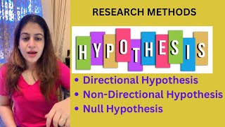 Hypothesis Research Methods Psychology ib aslevel cbse youtube psychology researchmethods [upl. by Eastman]