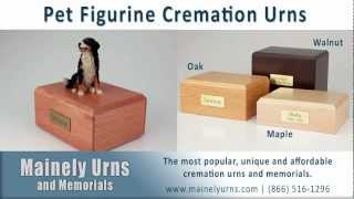 Figurine Pet Urns for Ashes  Wood Pet Cremation Urns [upl. by Asiled]