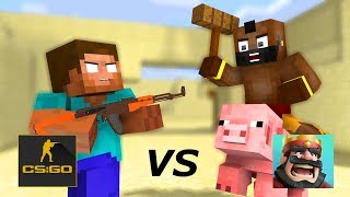 Minecraft  CSGO VS Clash Royale Challenge  Craftronix Animation [upl. by Burroughs]