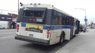 MTA Bus 1995 OBI Orion V Q35 Bus 105 Ex Bee Line 405 at UticaFlatbush Aves [upl. by Nnaynaffit]