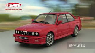 ckmodelcarsvideo BMW M3 E30 Baujahr 1990 rot Solido [upl. by Jamille]