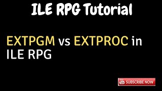 IBM i AS400 Tutorial EXTPGM vs EXTPROC in ILE RPGCalling programs and procedures in ILE RPG [upl. by Crissie696]