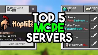 Top 5 BEST Servers For Minecraft Bedrock 120 [upl. by Oilime206]