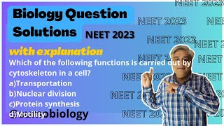 Which of the following functions is carried out by cytoskeleton in a cellTransportation [upl. by Doner229]