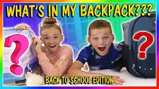 WHATS IN MY BACKPACK  BACK TO SCHOOL EDITION  We Are The Davises [upl. by Gnart]