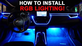 CAR RGB LED LIGHTING INSTALL TIPS and TRICKS for Easy Installation [upl. by Ecyak904]