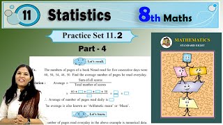 8th Maths  Practice Set 112  Statistics  Chapter 11  Part 4 [upl. by Tasha]