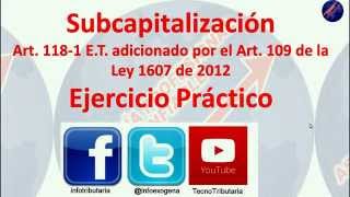 Subcapitalización Ejemplo Práctico Art 118 1 Parte 4 [upl. by Nosliw]