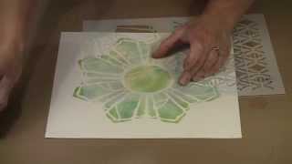 Barb Demos Margaret Applins Stencil Design Tools by Jogglescom [upl. by Jacqui]