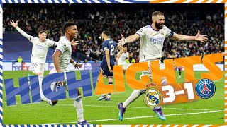 Real Madrid vs PSG 31 Highlights  UEFA Champions League  20212022 [upl. by Chryste]