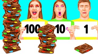 100 Layers of Food Challenge  Food Battle by Fun Challenge [upl. by Hunter397]