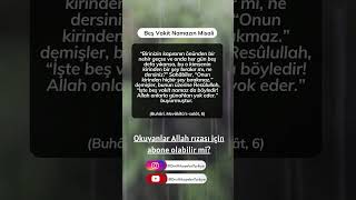 BEŞ VAKİT NAMAZIN ÖNEMİNİ ANLATAN HADİS  NAMAZ HADİS KURAN [upl. by Nahsor]