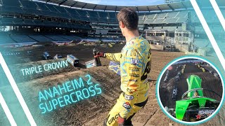 Anaheim 2 Supercross  Triple Crown  450 Race Vlog [upl. by Deni]