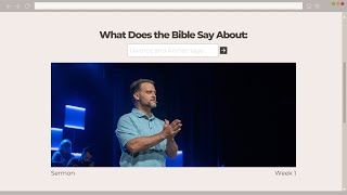 What Does the Bible Say About  Week 1  Sermon [upl. by Prospero]