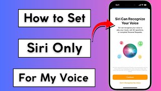 How to Set Siri Only For My Voice in iPhone  iOS17 [upl. by Austin]