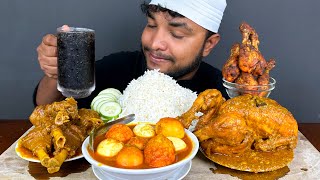 WHOLE CHICKEN CURRY SPICY MUTTON CURRY AND EGG CURRY WITH RICE EATING VIDEO EATING SHOW MUKBANG [upl. by Gardie684]