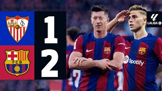 SEVILLA 1 vs 2 FC BARCELONA  LALIGA 202324 MD38 [upl. by Ramo149]