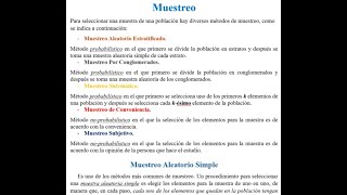 Mustreo Aleatorio Simple implementación [upl. by Ahsercel]