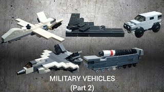 LEGO Mini Military Vehicles 2 Tutorial MOC [upl. by Obidiah]