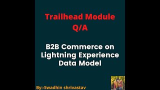 B2B Commerce on Lightning Experience Data Model trailhead swadhinshrivastav [upl. by Miche]