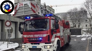 Pompiers Genève échelle 24  Ladder 24 Geneva [upl. by Ham]