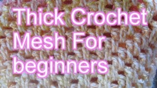 Thick crochet Mesh  Brick Stitch  Slow Motion Crochet [upl. by Alhsa]