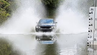 Hydroplaning BMW and Wife Ruins Husband’s Car  vehicles vs deep water  flood compilation [upl. by Nims]