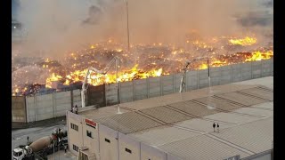 Kağıt fabrikasındaki yangın söndürülemiyor Dumandan etkilenenler var [upl. by Ococ]