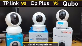 TPlink Tapo 360° vs CP PLUS vs Qubo Smart 360 cctv camera detail comparison  1080p FHD camera [upl. by Nas]