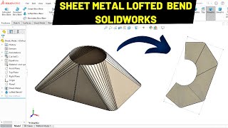 3D Sheet Metal Cone  Metal Fabrication  SOLIDWORKS [upl. by O'Doneven]