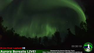 Aurora Borealis in Lapland Finland Live Stream Highlights 992018 [upl. by Frazier682]