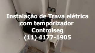 Trava eletrica com temporizador para Portões automaticos [upl. by Meelak842]