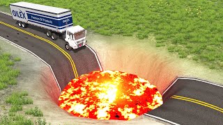 Cars vs Giant Crater ▶️ BeamNG Drive [upl. by Aivatnohs551]