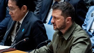 Ukrainian President Volodymyr Zelenskyy lists demands for Russia at UN Security Council [upl. by Elwyn]