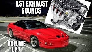 LS1 Exhaust Compilation  Firebird FormulaTrans Am  LOUD [upl. by Odnomor]