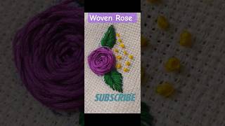 Easy Woven Rose Embroidery embroiderydesigns wovenrose needlework [upl. by Kaylyn]