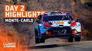 Day 2 Highlights  WRC Rallye MonteCarlo 2024 [upl. by Enelrihs]