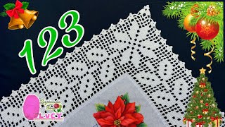 123 PUNTILLA DE VUELTA Y VUELTA PARA MANTEL O SERVILLETA🎄🌺❄️✨️🎁🎆🎉 [upl. by Dranoc]