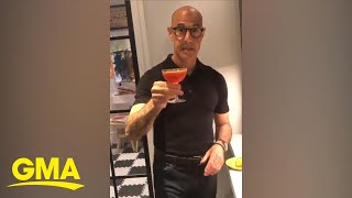 Stanley Tucci shows how to make a perfect Negroni cocktail at home l GMA Digital [upl. by Lenora]