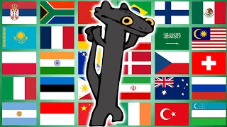 Toothless Dancing in different countries [upl. by Louisette]