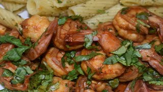 Shrimp Scampi with Rigatoni Pesto Pasta [upl. by Wershba71]