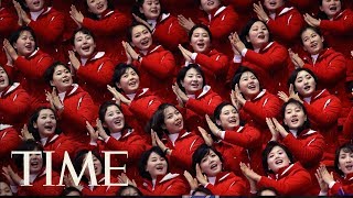 What To Know About North Koreas Olympic Cheerleaders The Army Of Beauties  TIME [upl. by Sucramad]