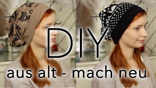 Beanie nähen DIY ☀Do it Yourself ☀ Aus alt mach neu  Pulli zu Beanie [upl. by Nellda558]